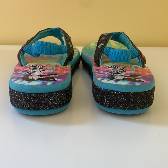 Little Kids Skechers Tie Dye Twinkle Toes Flip Flips with Ankle Straps - Picture 4 of 12